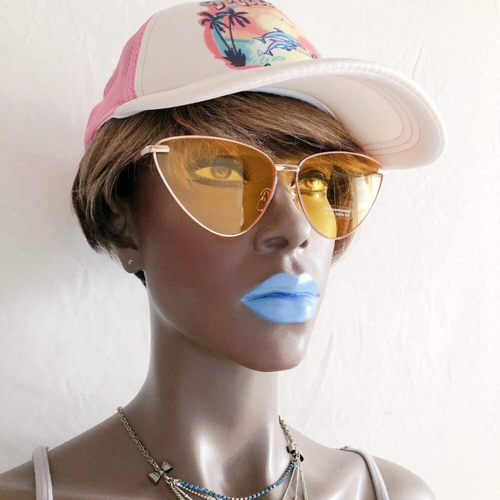 Yellow Cat Eye Sunglasses